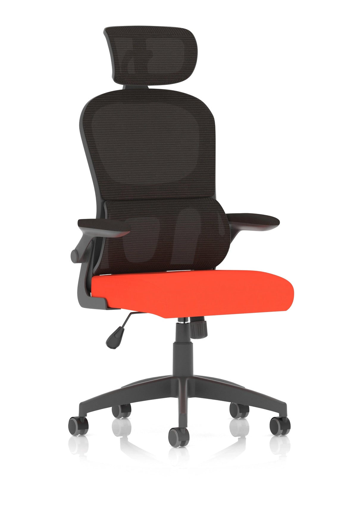 Iris Task Operator Mesh Back Fabric Seat With Headrest KCUP2035 1