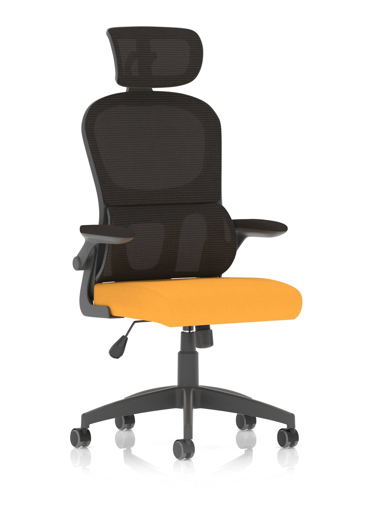 Iris Task Operator Mesh Back Fabric Seat With Headrest KCUP2036 1