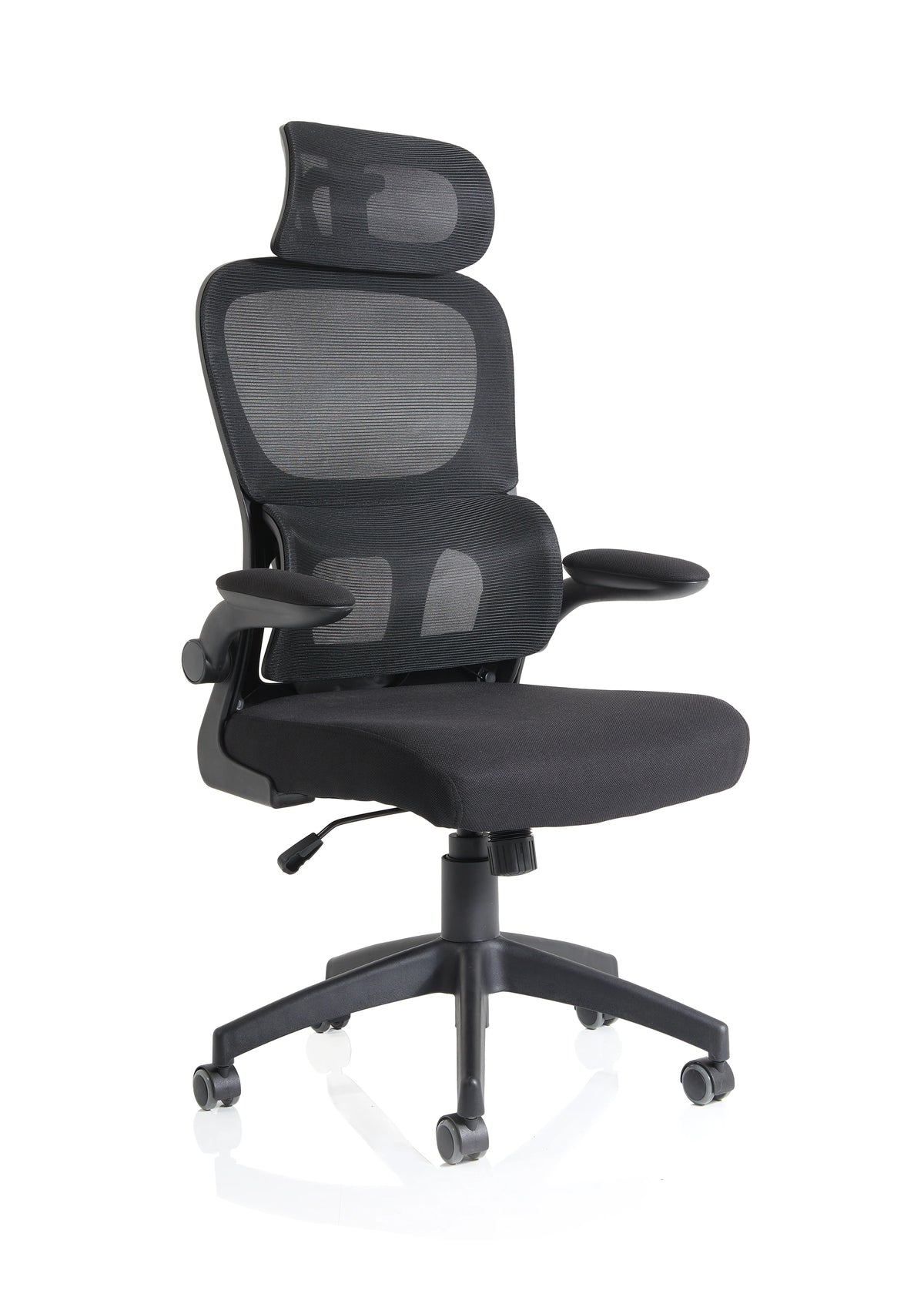 Iris Task Operator Mesh Back Fabric Seat With Headrest OP000321 1