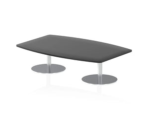 Italia 1800mm Poseur High Gloss Table Black Top 475mm High Leg