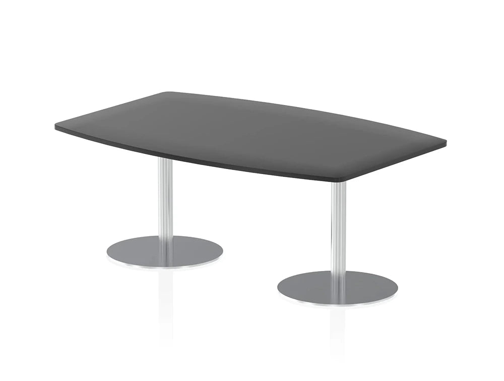 Italia 1800mm Poseur High Gloss Table Black Top 475mm High Leg