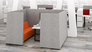 Narbutas Jazz Silent Sofa Meeting Booth With Grey Top Multimedia Table