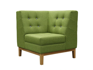 Jig Modular Low Back Soft Seating Corner Unit In Green