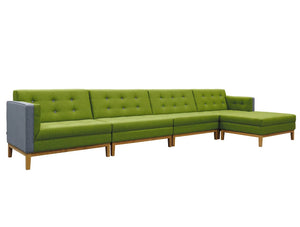 Jig Modular Low Back Soft Seating Range Green And Grey