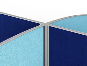 Join Fabric Desk Screens And Office Space Divider Screens In Blue With Desk And Chairs