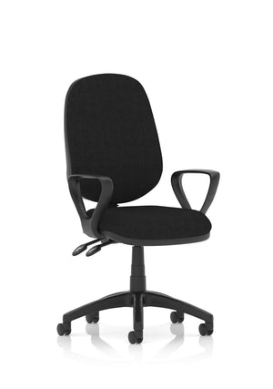 Eclipse Plus II Lever Task Operator Chair Black With Loop Arms Image 2