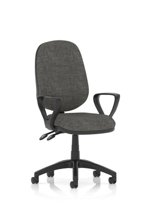 Eclipse Plus II Lever Task Operator Chair Charcoal With Loop Arms