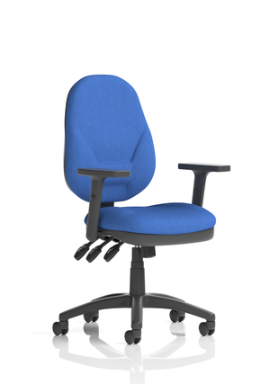 Eclipse Plus XL Lever Task Operator Chair Blue With Height Adjustable Arms