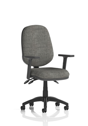 Eclipse Plus III Lever Task Operator Chair Charcoal With Height Adjustable Arms