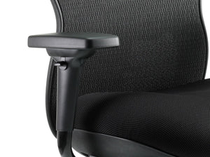 Stealth Shadow Ergo Posture Chair Black Airmesh Seat And Mesh Back With Arms And Headrest Image 4