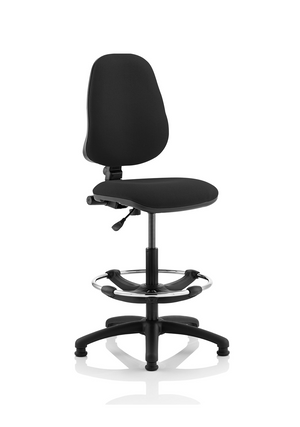 Eclipse Plus I Lever Task Operator Chair Black With High Rise Draughtsman Kit
