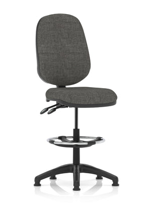 Eclipse Plus II Lever Task Operator Chair Charcoal With High Rise Draughtsman Kit Image 2