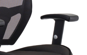 Denver Black Mesh Chair With Headrest Image 17