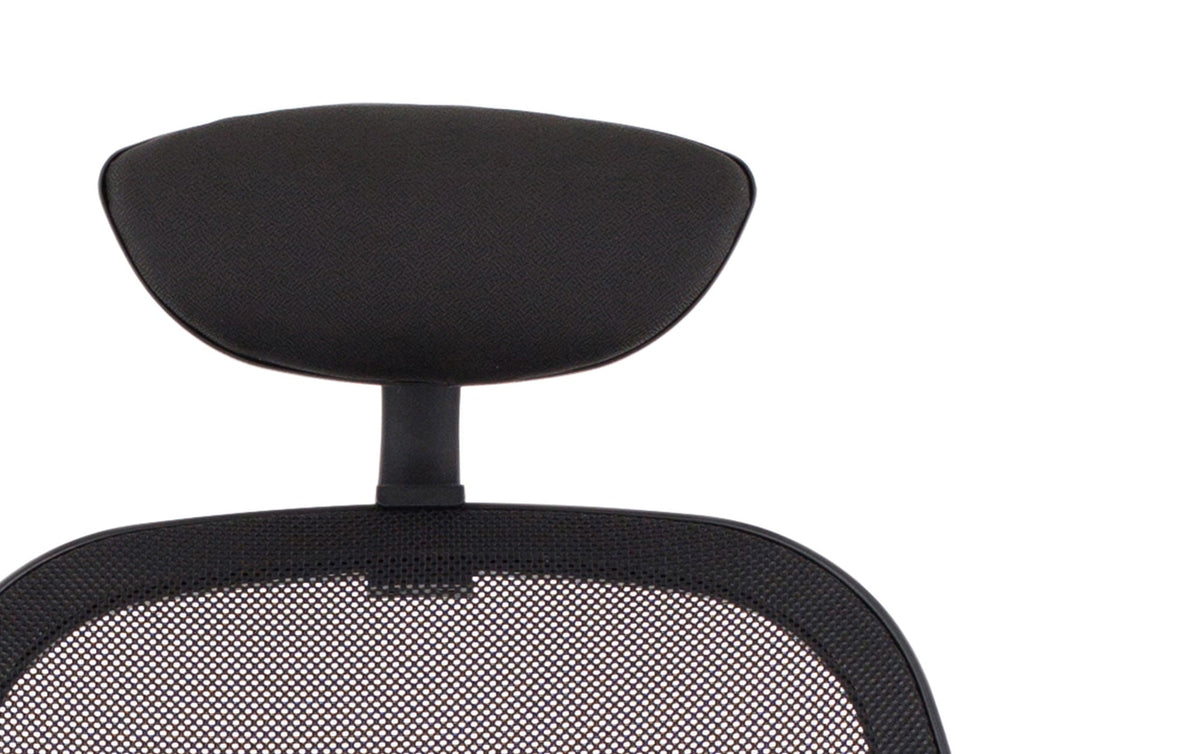 Denver Black Mesh Chair With Headrest Image 19