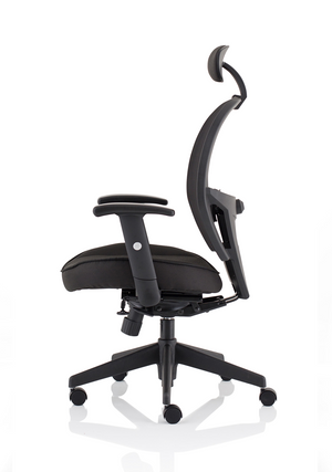 Denver Black Mesh Chair With Headrest Image 5