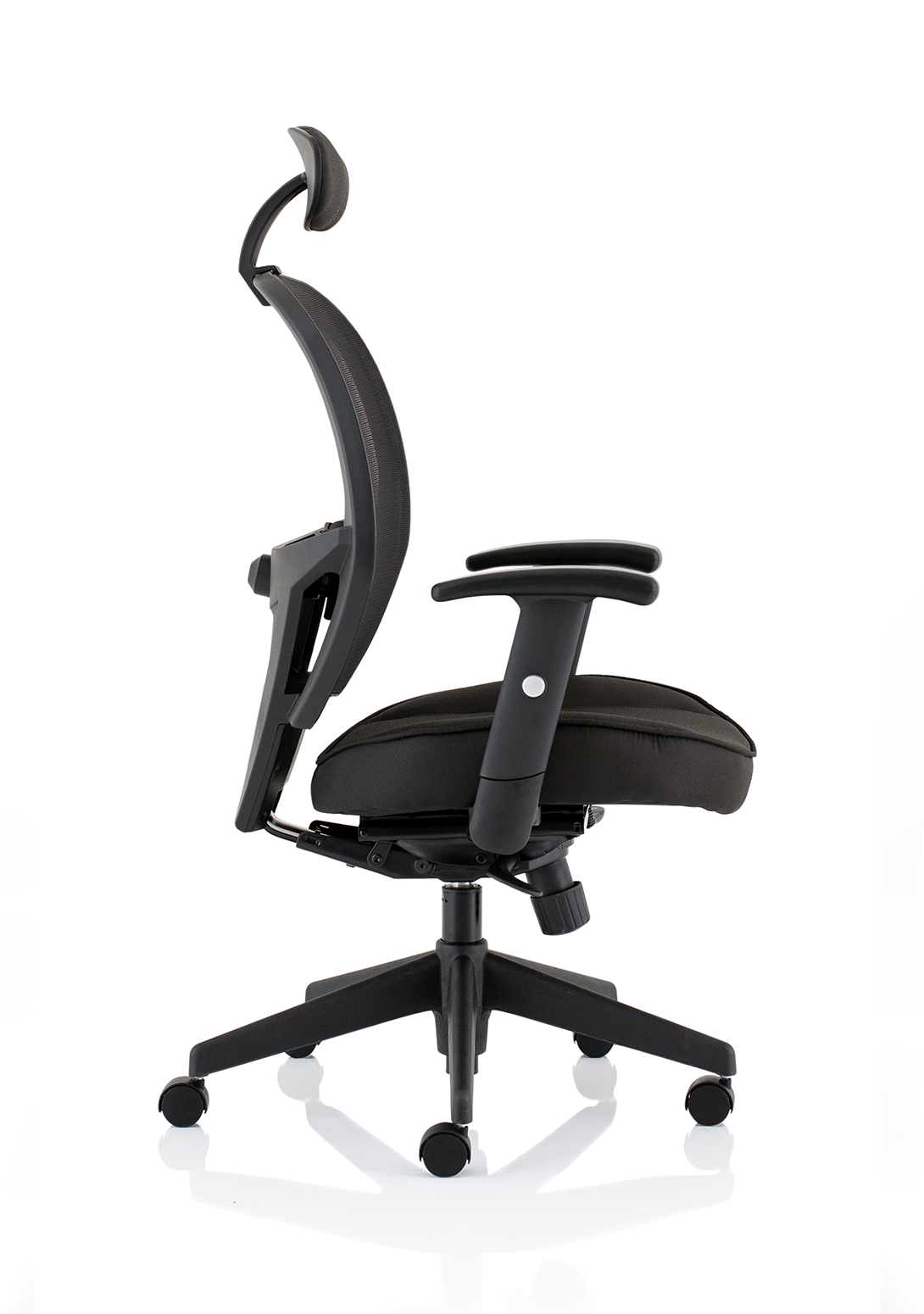 Denver Black Mesh Chair With Headrest Image 9
