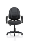 Jackson Black Leather High Back Executive Chair with Loop Arms Image 3