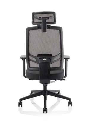 Ergo Twist Black Fabric Seat Mesh Back with Headrest Image 8