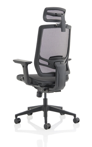 Ergo Twist Black Mesh Seat Mesh Back with Headrest Image 5