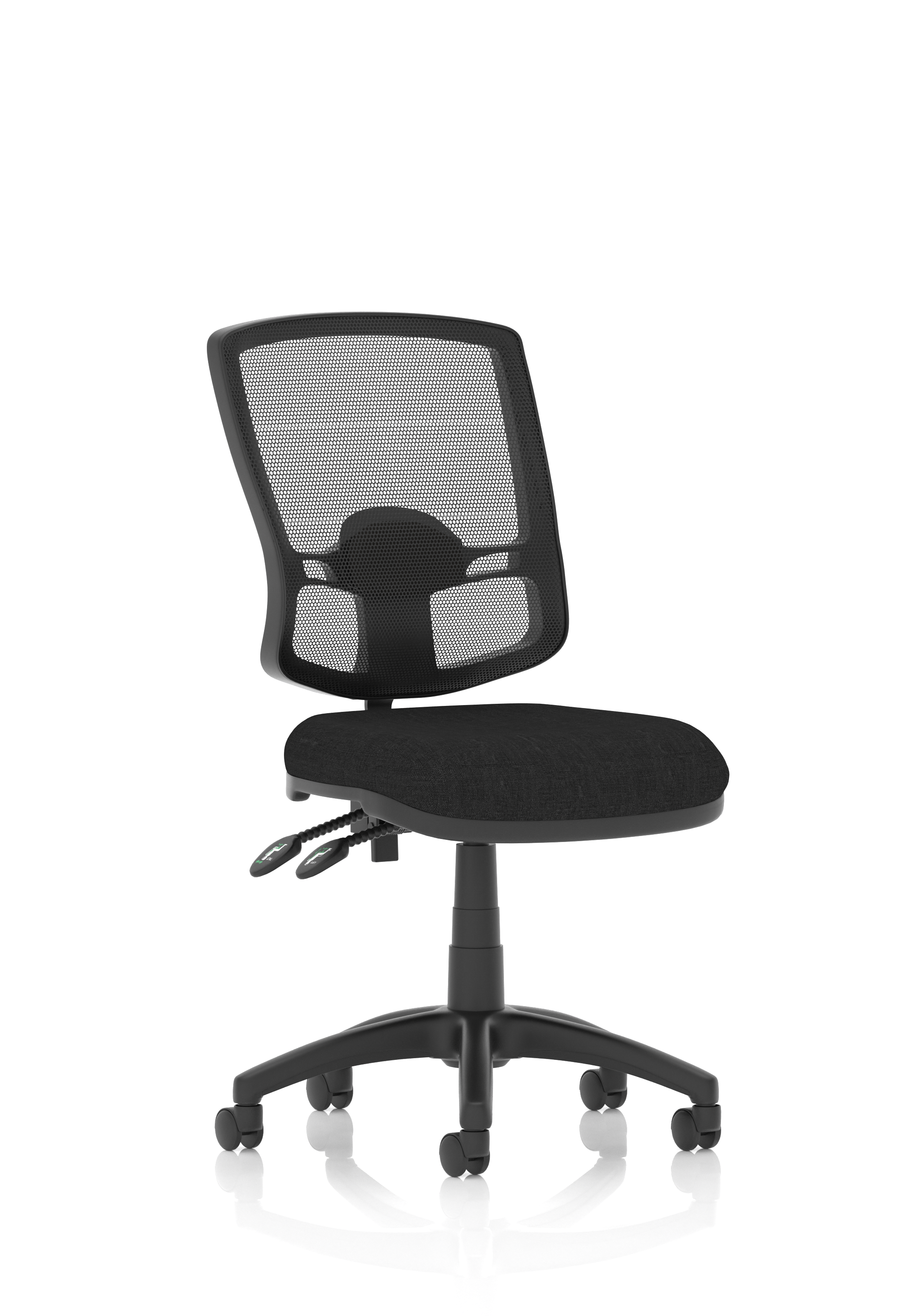 Eclipse Plus II Lever Task Operator Chair Mesh Back Deluxe With Black Seat With Height Adjustable Arms
