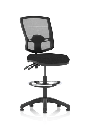 Eclipse Plus II Lever Task Operator Chair Mesh Back Deluxe With Black Seat With High RiseDraughtsman Kit