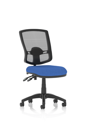 Eclipse Plus II Lever Task Operator Chair Mesh Back Deluxe With Blue Seat