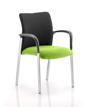 Academy Black Fabric Back Bespoke Colour Seat With Arms Myrrh Green Image 2