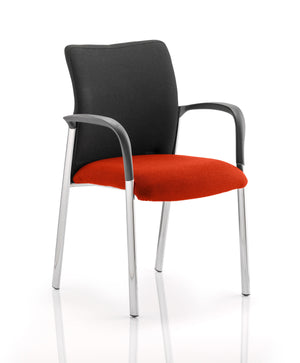 Academy Black Fabric Back Bespoke Colour Seat With Arms Tabasco Orange Image 2