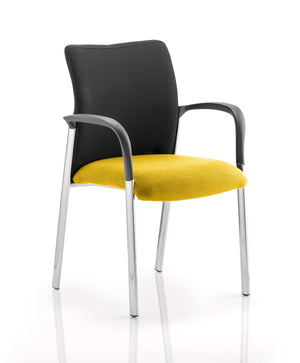 Academy Black Fabric Back Bespoke Colour Seat With Arms Senna Yellow
