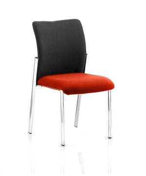 Academy Black Fabric Back Bespoke Colour Seat Without Arms Tabasco Orange Image 2