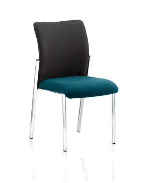 Academy Black Fabric Back Bespoke Colour Seat Without Arms Maringa Teal