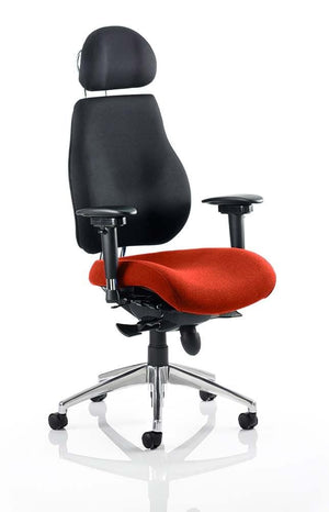 Chiro Plus Ultimate With Headrest Bespoke Colour Seat Tabasco Orange Image 2