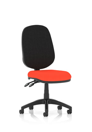 Eclipse Plus II Lever Task Operator Chair Bespoke Colour Seat Tabasco Orange Image 2