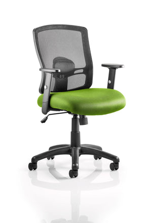 Portland Task Operator Bespoke Colour Airmesh Seat Myrrh Green Image 2
