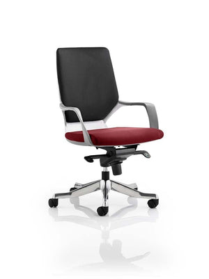 Xenon Executive White Shell Medium Back Bespoke Colour Seat Ginseng Chilli Image 2