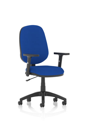 Eclipse Plus I Lever Task Operator Chair Bespoke With Height Adjustable Arms In Stevia Blue