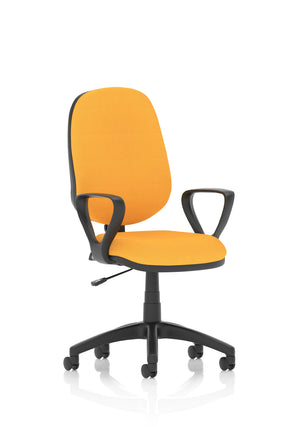 Eclipse Plus I Lever Task Operator Chair Bespoke With Loop Arms In Senna Yellow