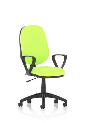 Eclipse Plus I Lever Task Operator Chair Bespoke With Loop Arms In Myrrh Green