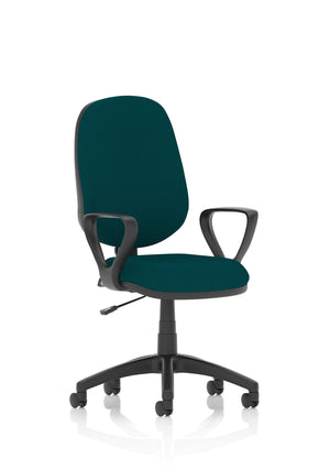 Eclipse Plus I Lever Task Operator Chair Bespoke With Loop Arms In Maringa Teal Image 2