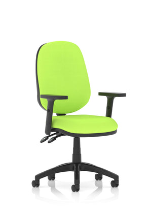 Eclipse Plus II Lever Task Operator Chair Bespoke With Height Adjustable Arms In Myrrh Green Image 2