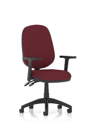 Eclipse Plus II Lever Task Operator Chair Bespoke With Height Adjustable Arms In Ginseng Chilli