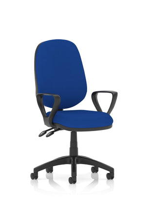 Eclipse Plus II Lever Task Operator Chair Bespoke With Loop Arms In Stevia Blue