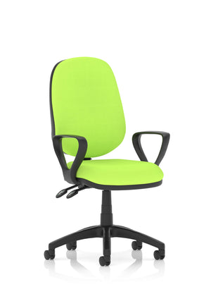 Eclipse Plus II Lever Task Operator Chair Bespoke With Loop Arms In Myrrh Green Image 2