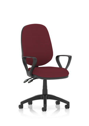 Eclipse Plus II Lever Task Operator Chair Bespoke With Loop Arms In Ginseng Chilli