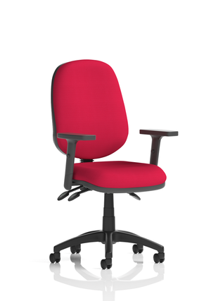 Eclipse Plus III Lever Task Operator Chair Bespoke With Height Adjustable Arms In Bergamot Cherry 