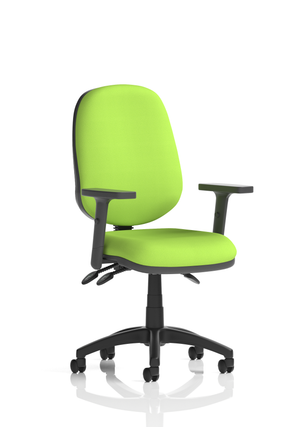 Eclipse Plus III Lever Task Operator Chair Bespoke With Height Adjustable Arms In Myrrh Green