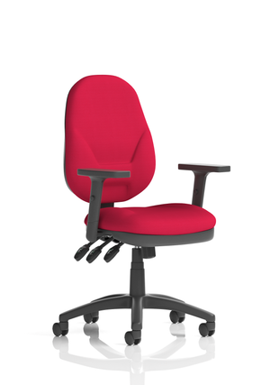 Eclipse Plus XL Lever Task Operator Chair Bespoke With Height Adjustable Arms In Bergamot Cherry