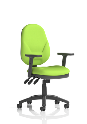 Eclipse Plus XL Lever Task Operator Chair Bespoke With Height Adjustable Arms In Myrrh Green