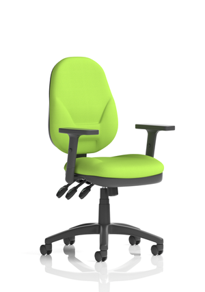 Eclipse Plus XL Lever Task Operator Chair Bespoke With Height Adjustable Arms In Myrrh Green Image 2