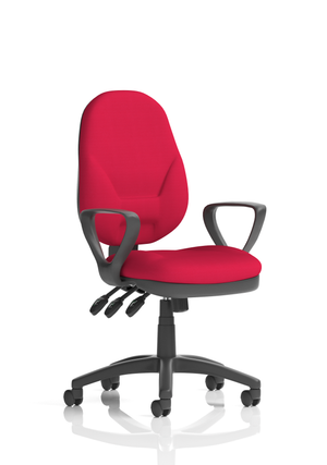 Eclipse Plus XL Lever Task Operator Chair Bespoke With Loop Arms In Bergamot Cherry